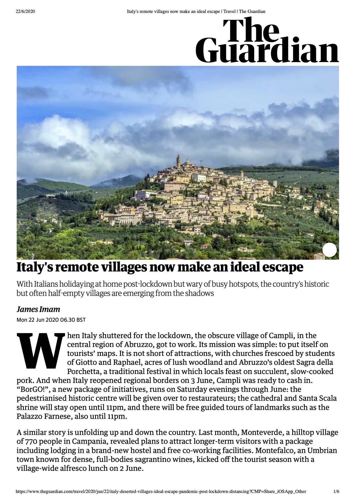 the guardian italy travel